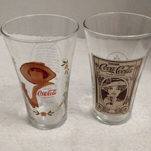 Coca Cola Nostalgic Glass Set - Red and Black